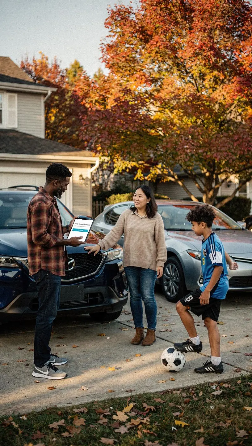 Zrzut ekranu porównania różnych planów ubezpieczenia dla wielu samochodów.