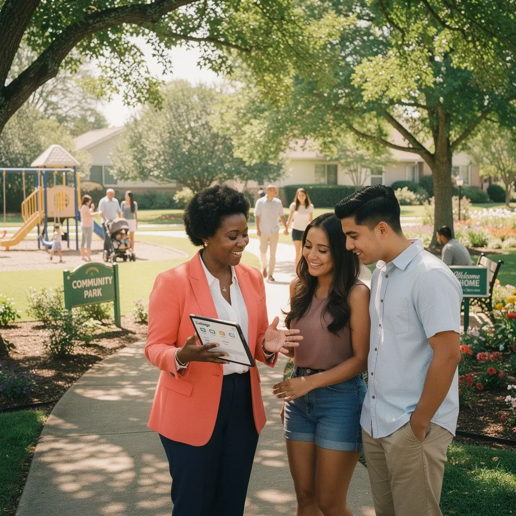 Widok nowoczesnego mieszkania do wynajęcia w miejskim otoczeniu.