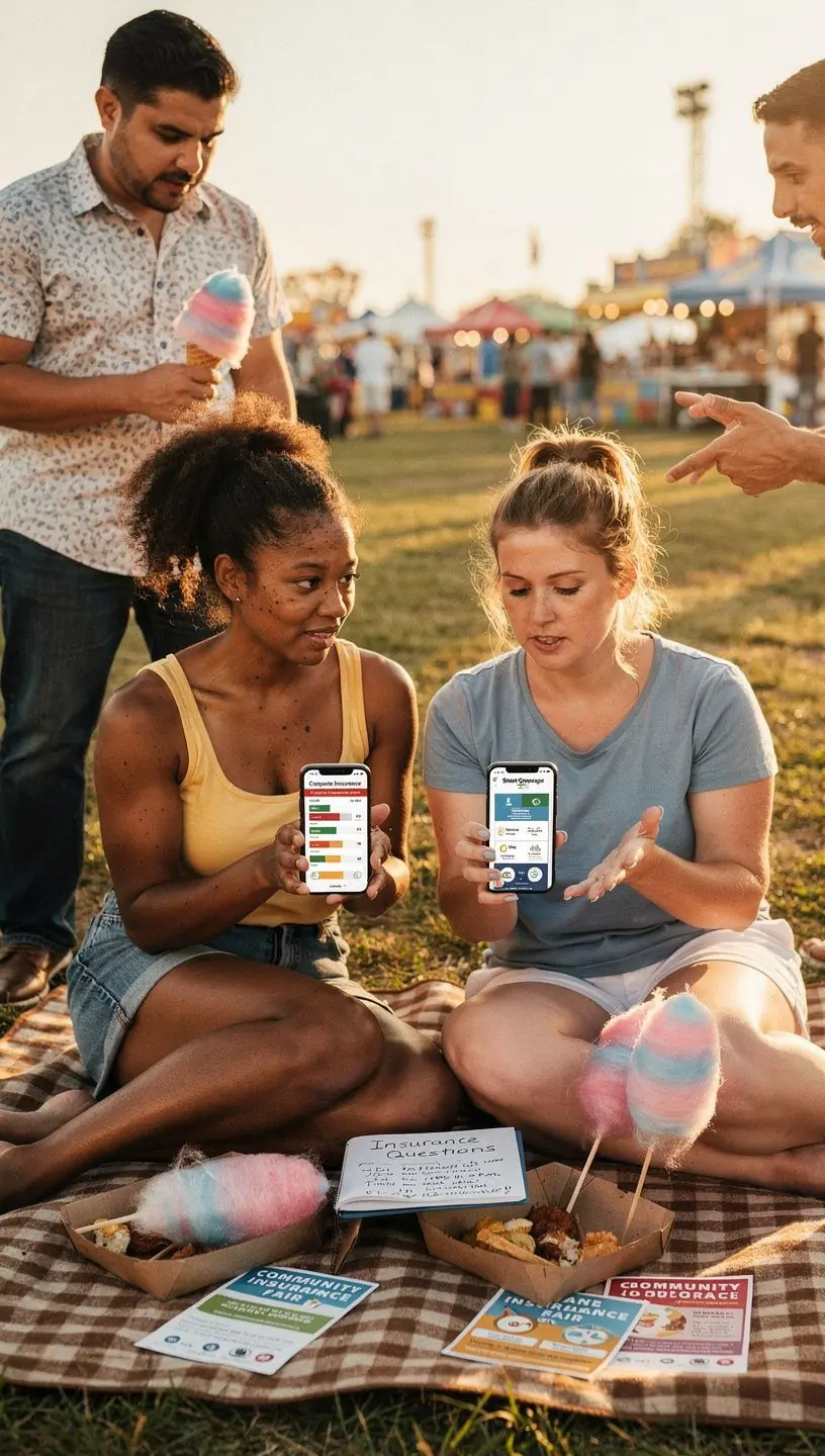 Rodzina w samochodzie, szczęśliwa po wybraniu odpowiedniego ubezpieczenia.