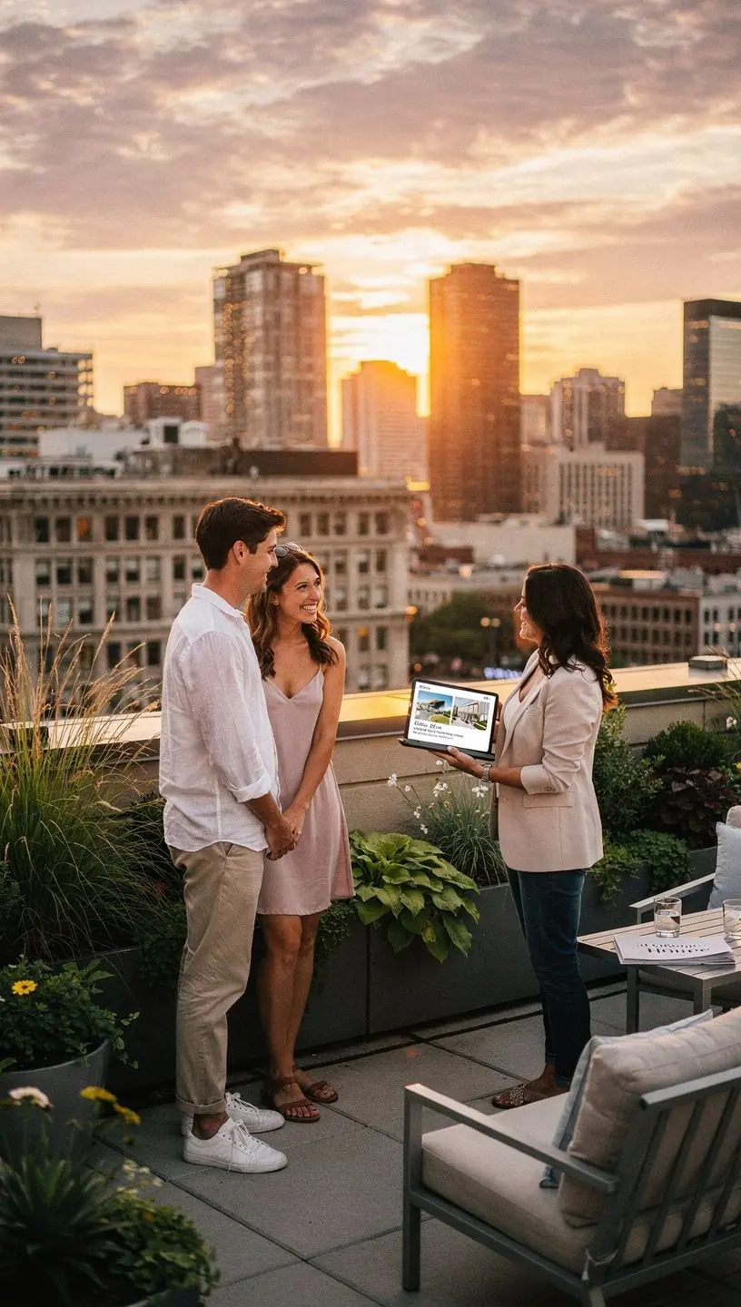 Zewnętrzny widok na elegancki dom jednorodzinny w amerykańskim stylu.